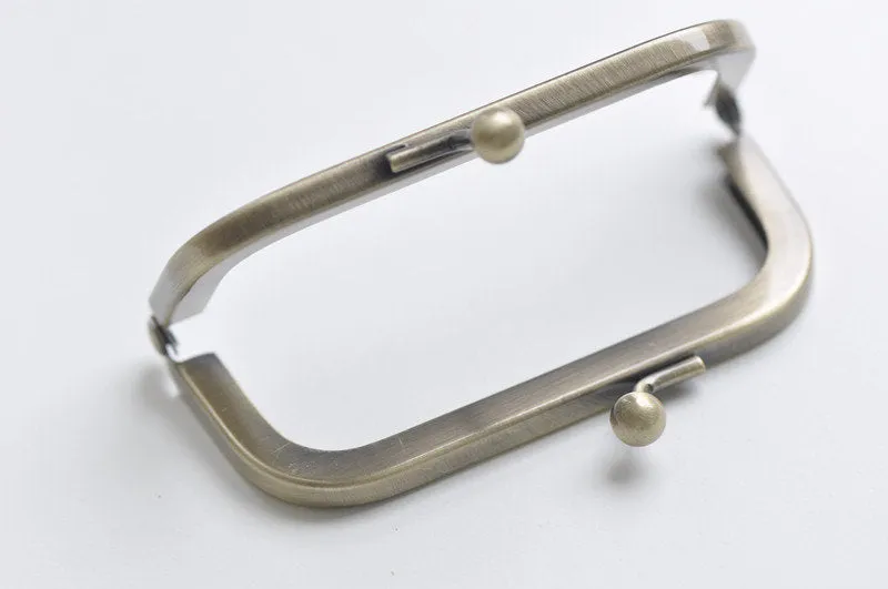 10cm (4.1") Antique Bronze Purse Frame Glue-In Style 10.5 x 5.5cm  ( 4" x 2")