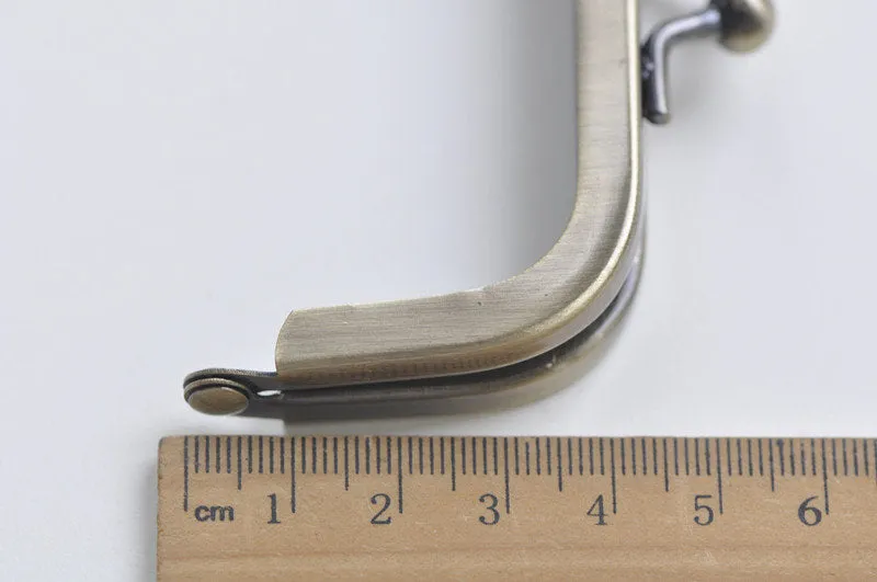 10cm (4.1") Antique Bronze Purse Frame Glue-In Style 10.5 x 5.5cm  ( 4" x 2")