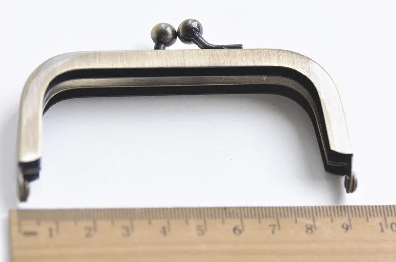10cm (4.1") Antique Bronze Purse Frame Glue-In Style 10.5 x 5.5cm  ( 4" x 2")