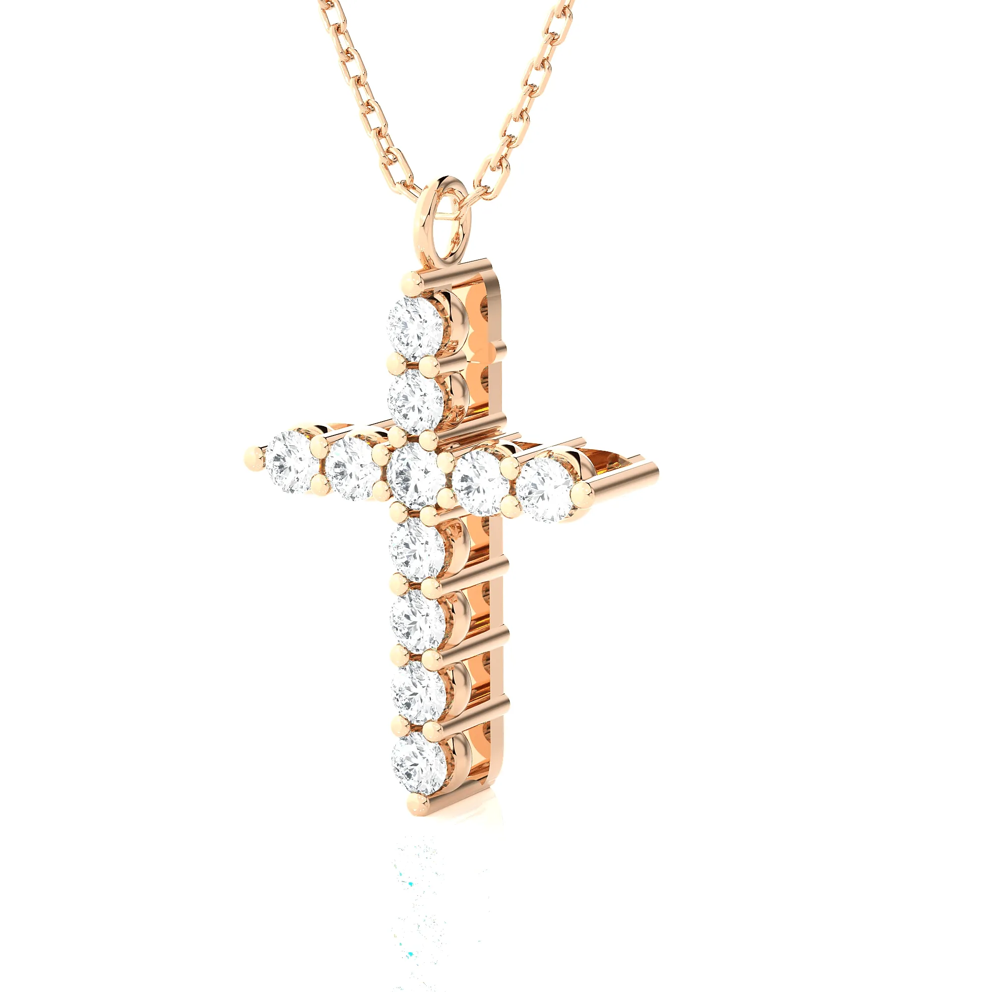 1/3  ctw Round Lab Grown Diamond Cross Pendant