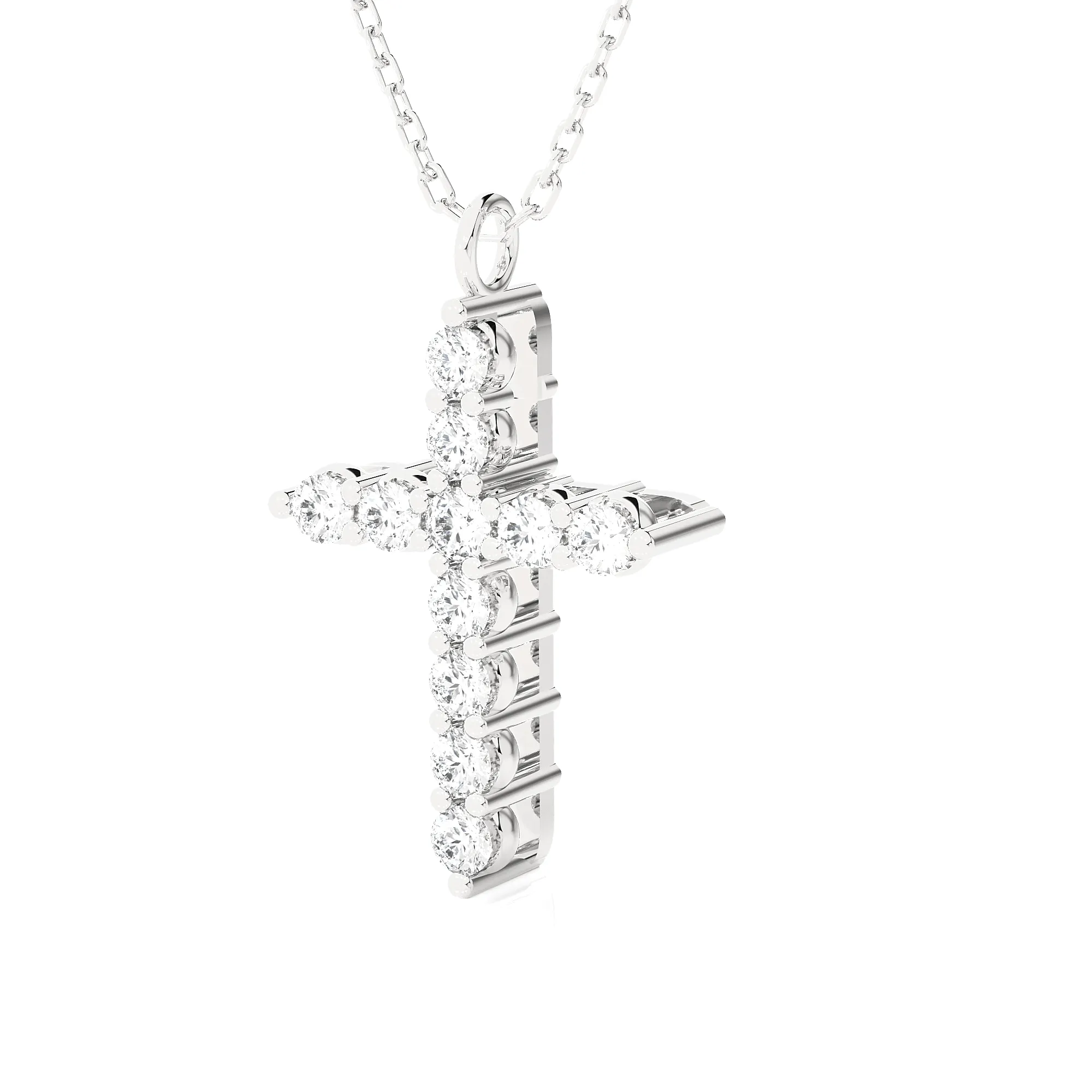1/3  ctw Round Lab Grown Diamond Cross Pendant