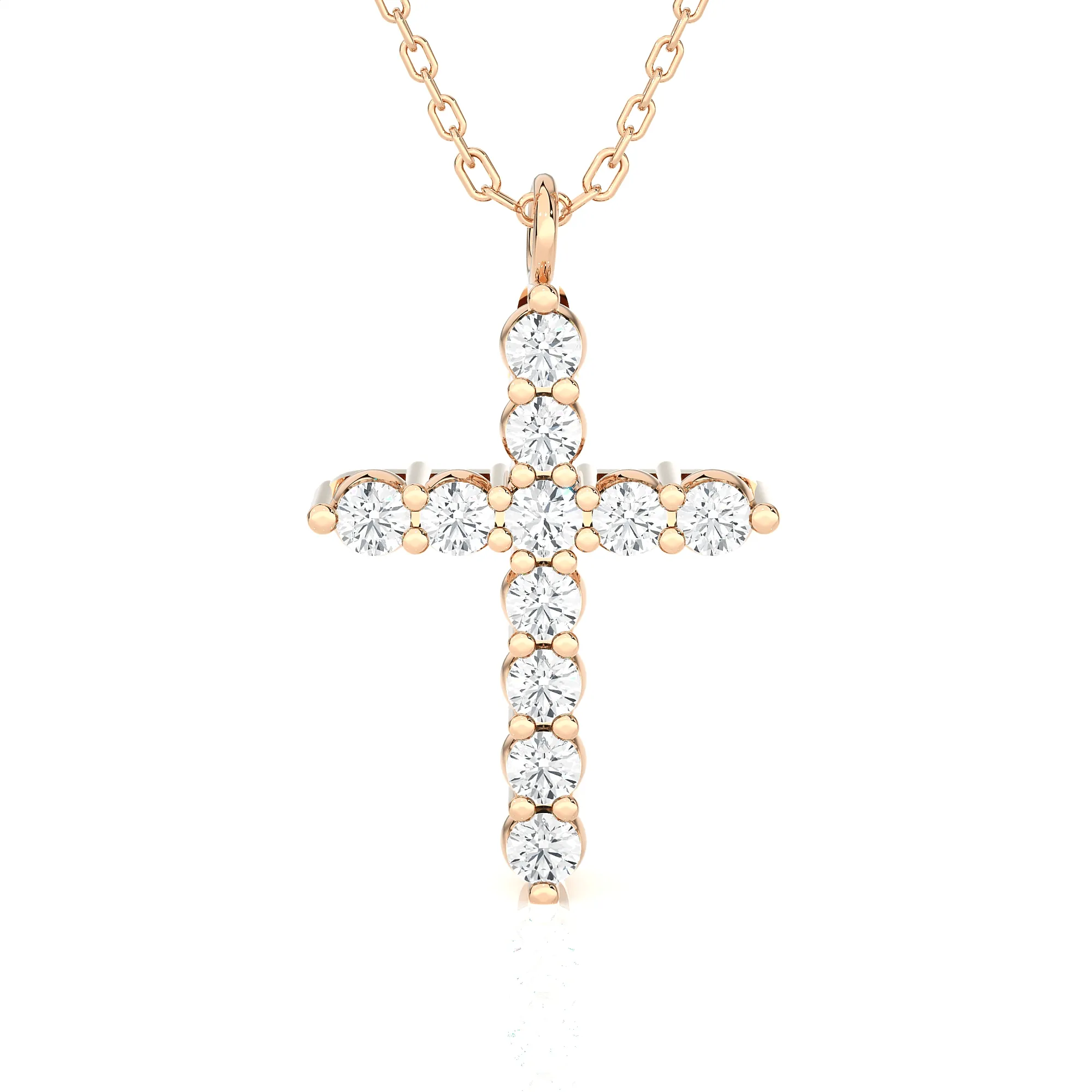 1/3  ctw Round Lab Grown Diamond Cross Pendant