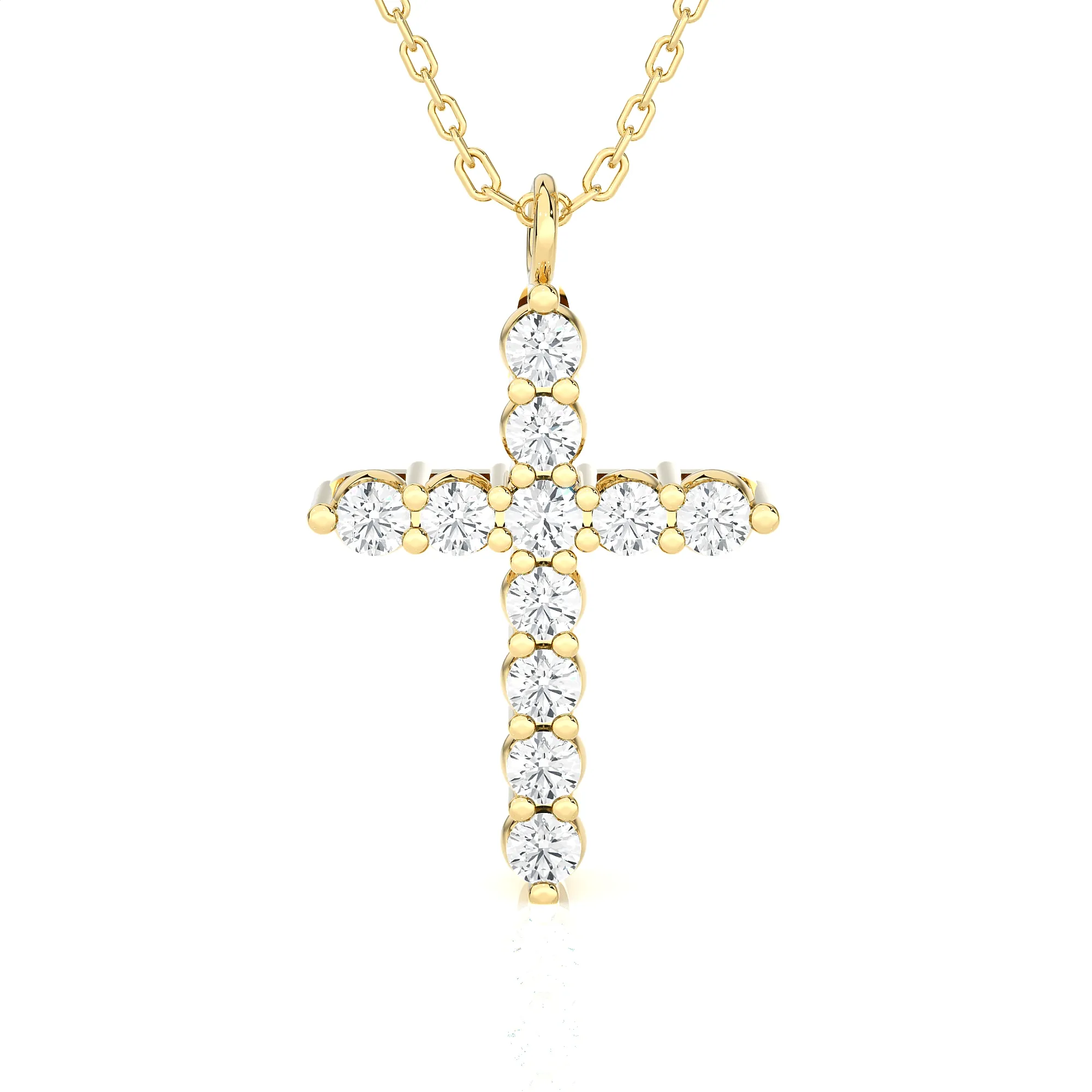 1/3  ctw Round Lab Grown Diamond Cross Pendant