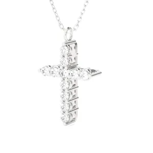 1/3  ctw Round Lab Grown Diamond Cross Pendant
