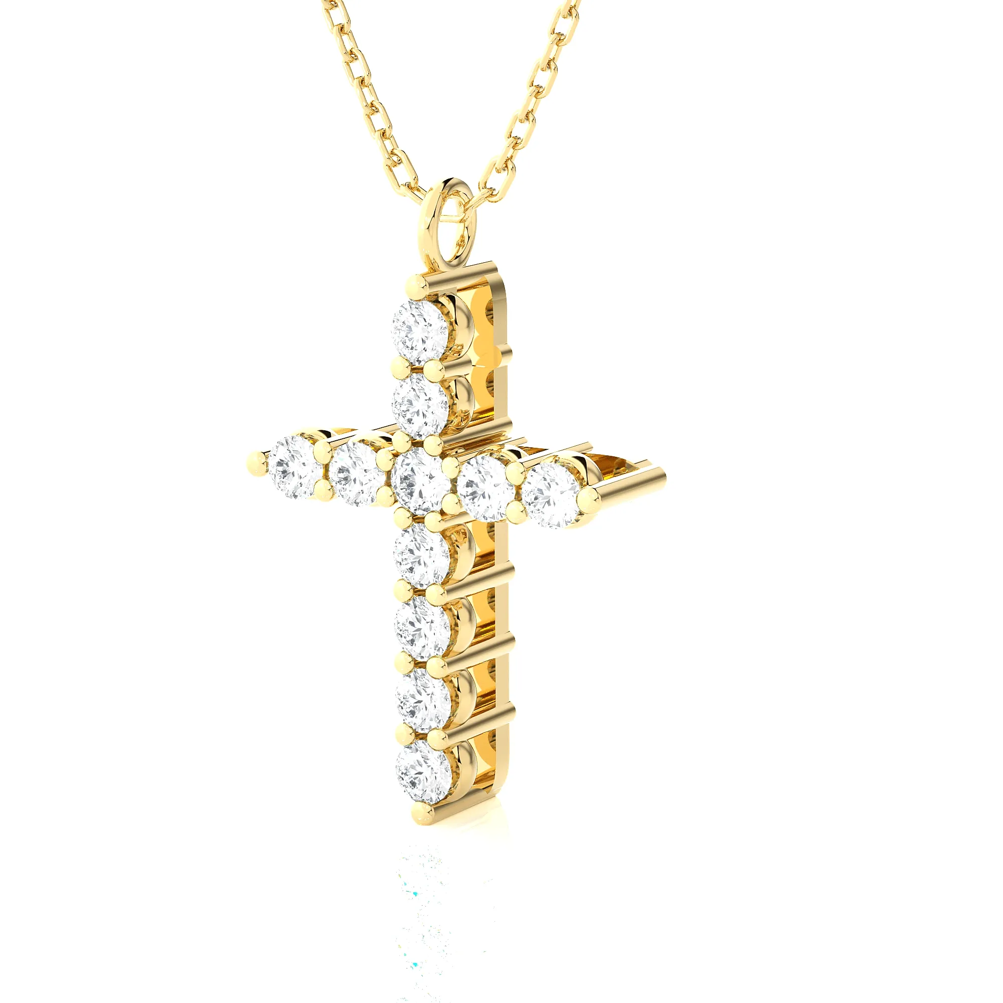 1/3  ctw Round Lab Grown Diamond Cross Pendant