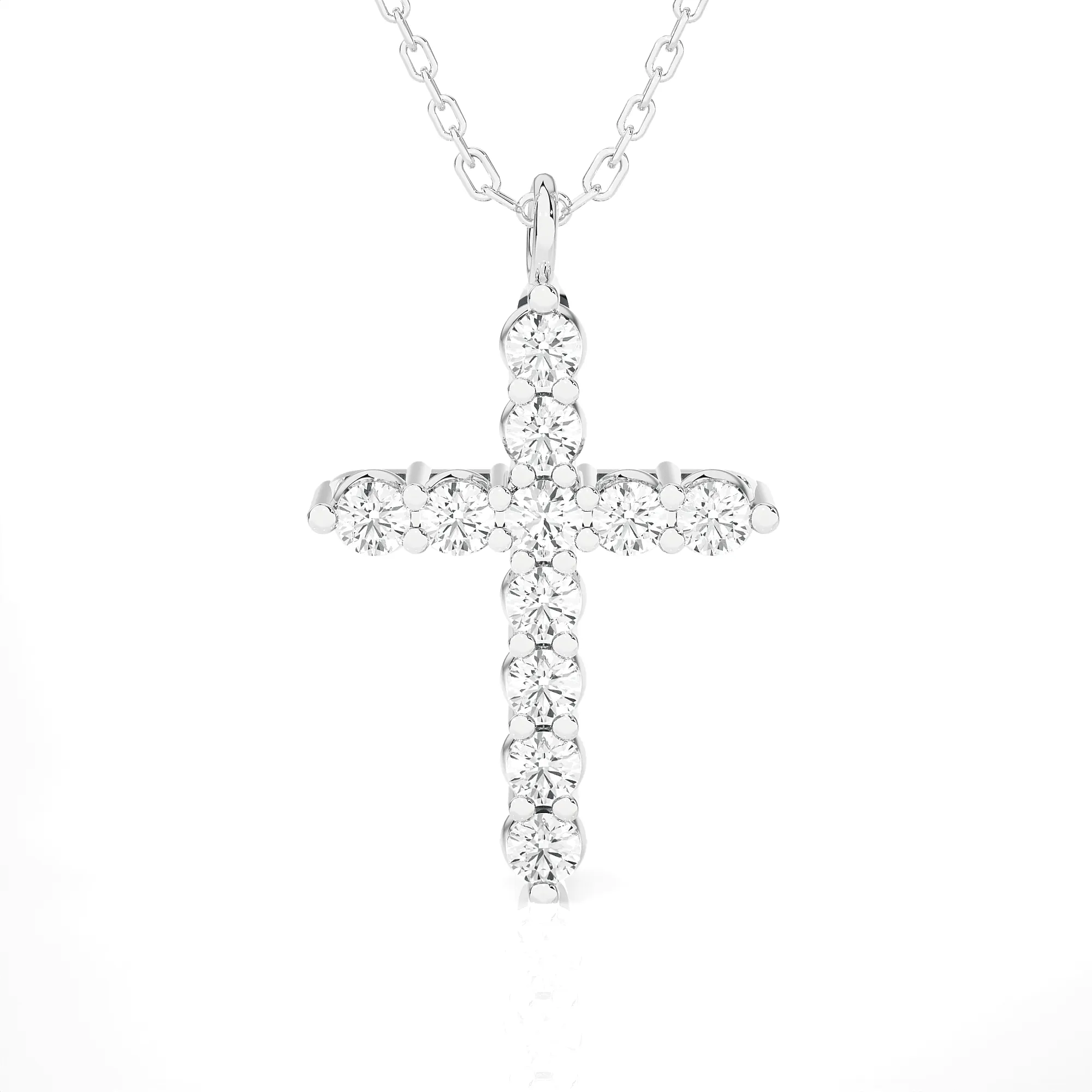 1/3  ctw Round Lab Grown Diamond Cross Pendant