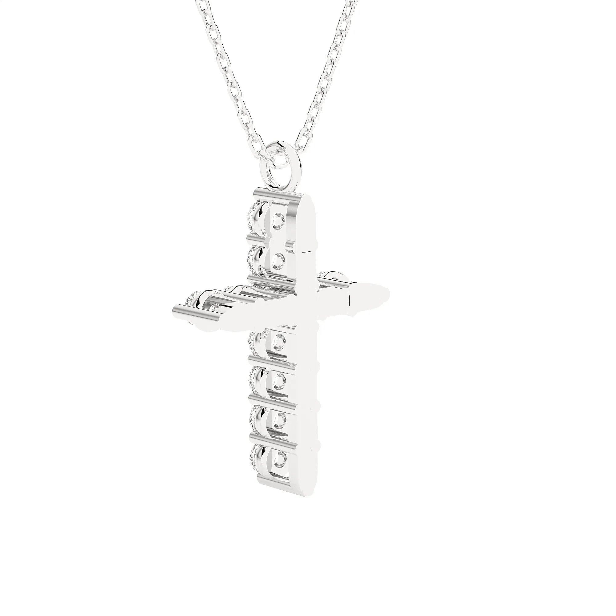 1/3  ctw Round Lab Grown Diamond Cross Pendant