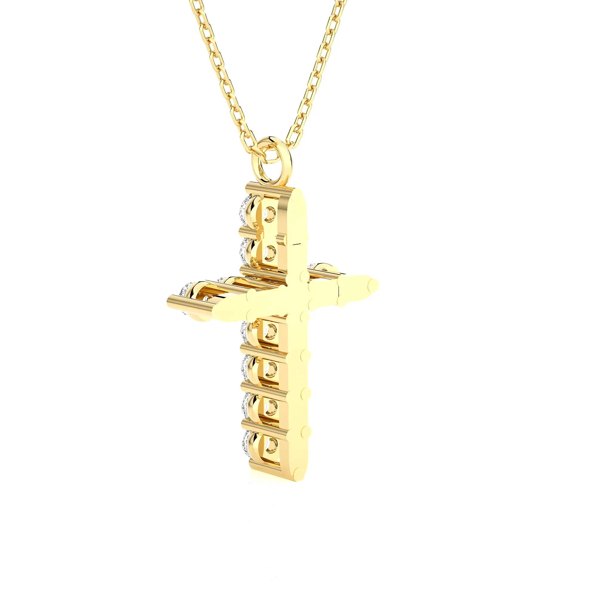 1/3  ctw Round Lab Grown Diamond Cross Pendant
