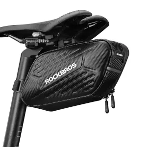 1.7L Bicycle Bag Waterproof Rear Large Capatity Quick Release Seatpost Shockproof Double Zipper Rear