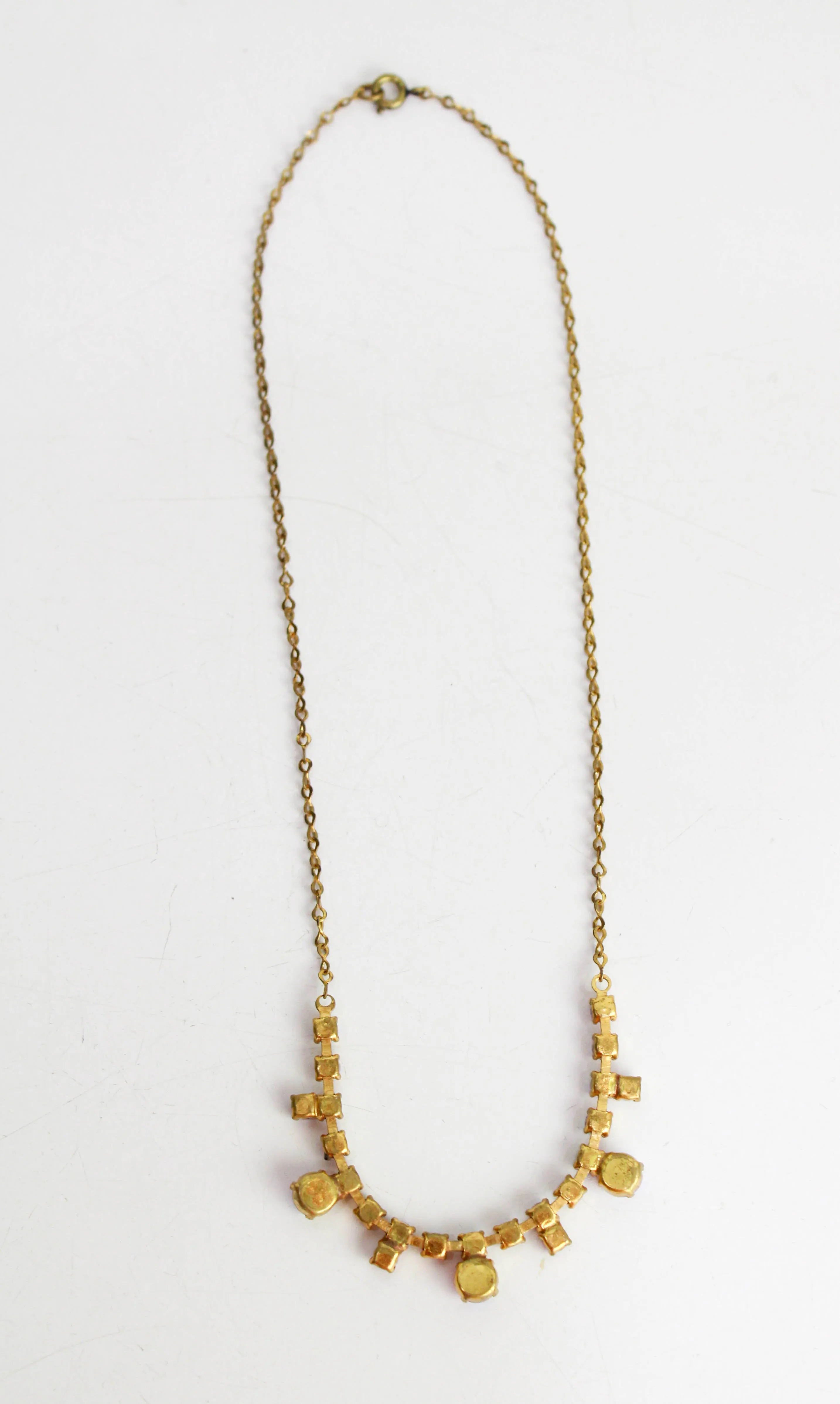 1950s Pink Rhinestone Necklace