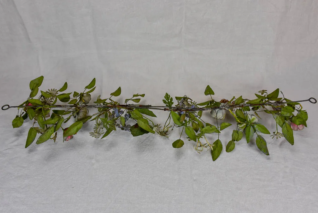 19th Century Napoleon III tole leaves and flowers - wall sculpture