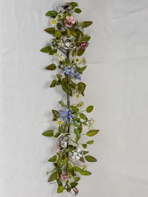 19th Century Napoleon III tole leaves and flowers - wall sculpture