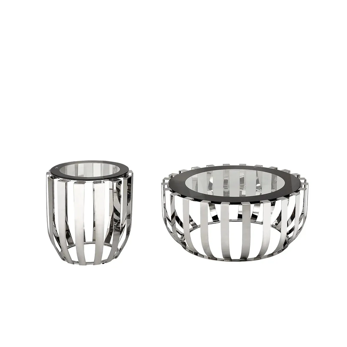 3 PC Modern Glass Coffee Table Set- Model Noble