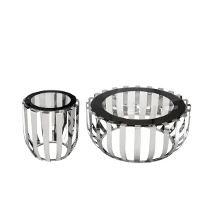 3 PC Modern Glass Coffee Table Set- Model Noble
