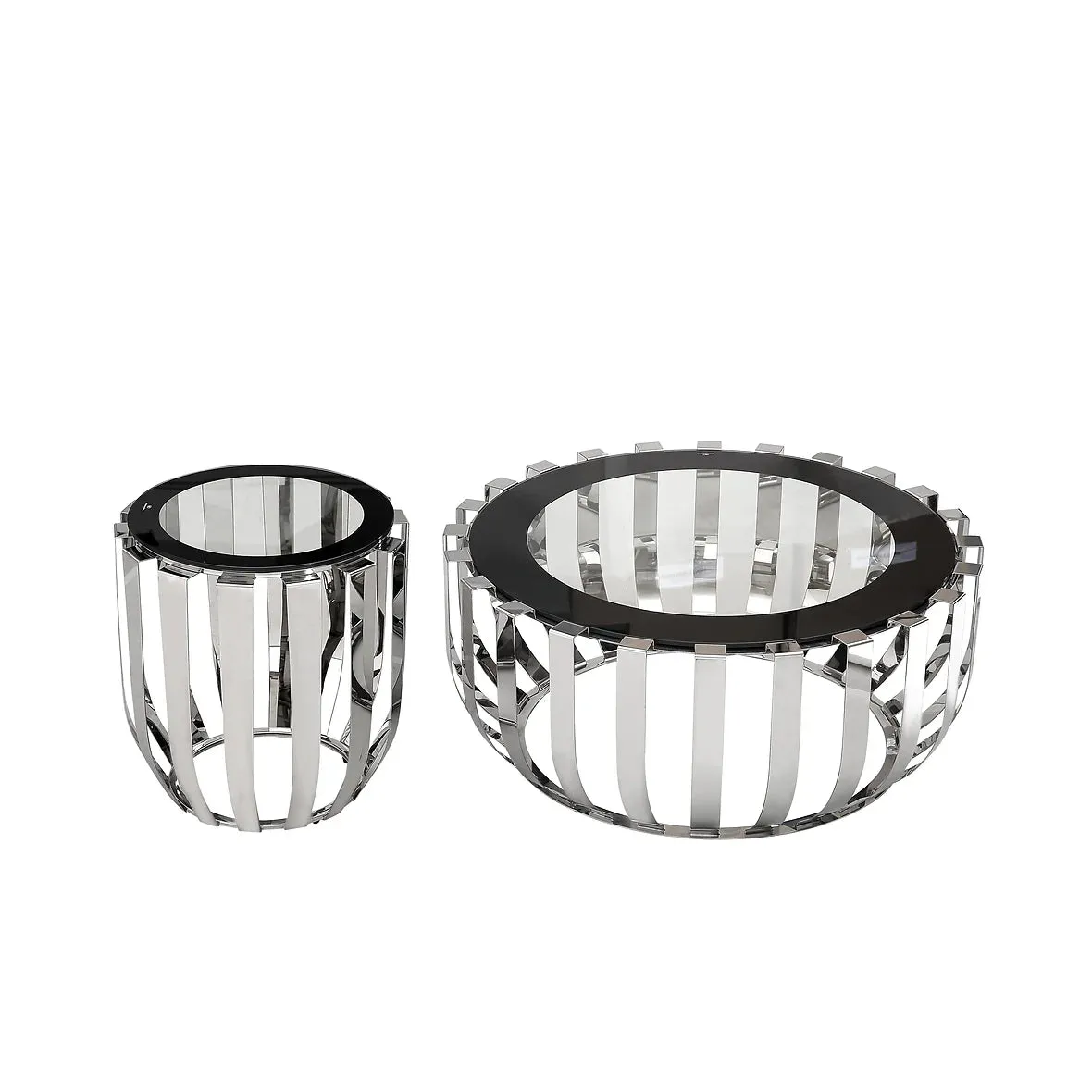 3 PC Modern Glass Coffee Table Set- Model Noble
