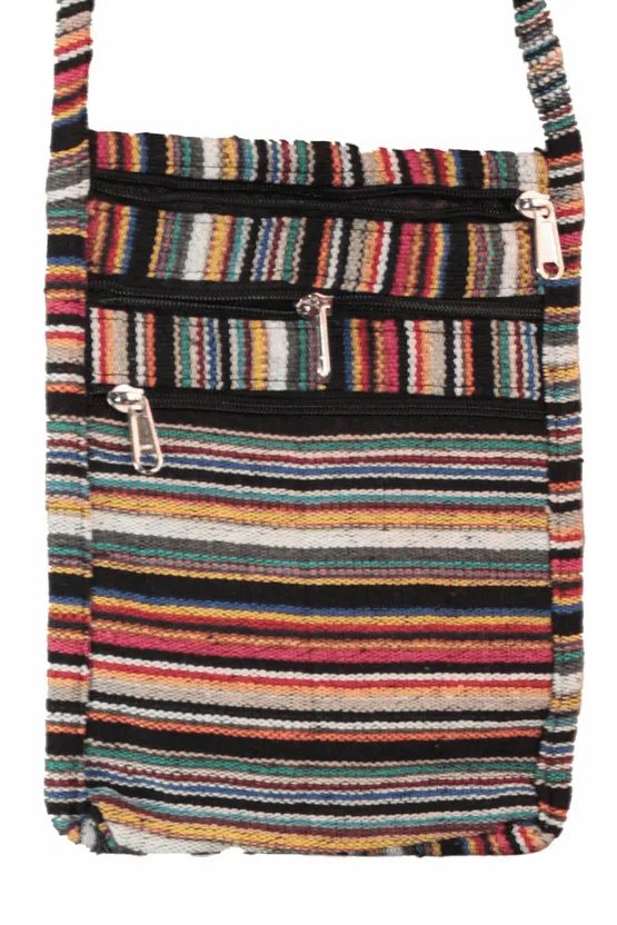 4-Zipper Baja Pattern Mini Crossbody Bag