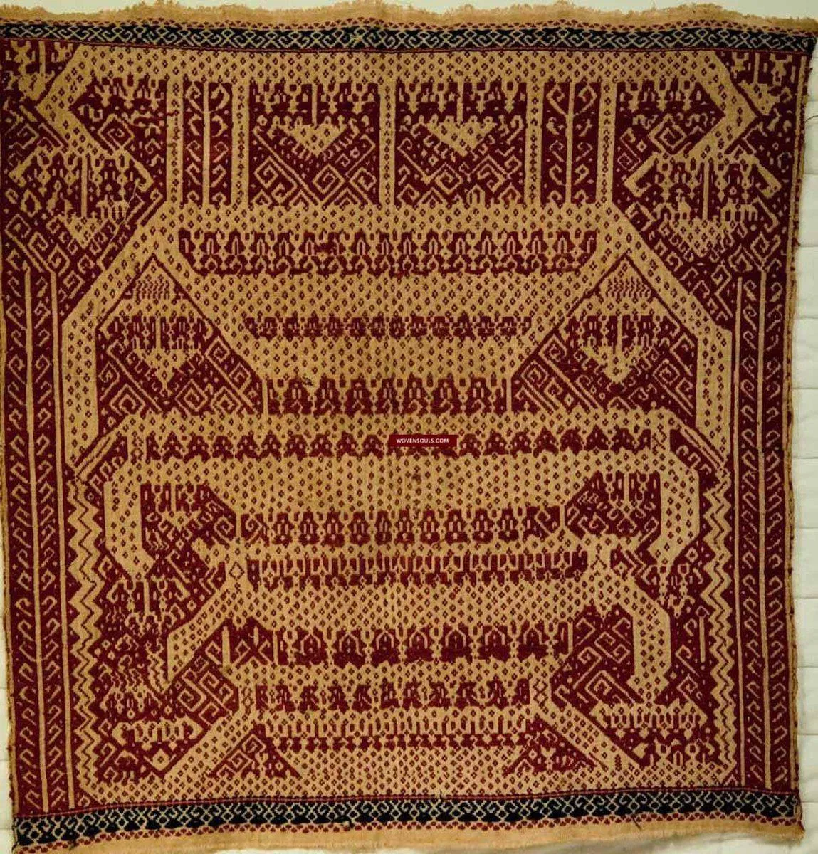 522 Old Tampan Ship Cloth with Superb Drawing