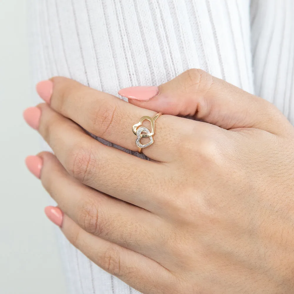 9ct Superb Yellow Gold Diamond Ring