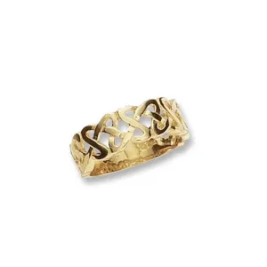 9ct Yellow Gold Mens Celtic Ring RN140