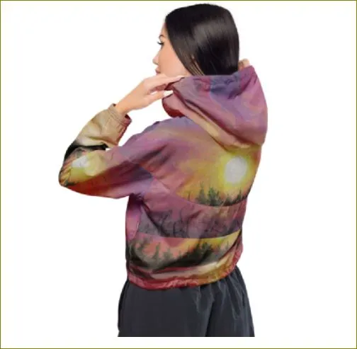 A Kiss ~ Women’s cropped windbreaker