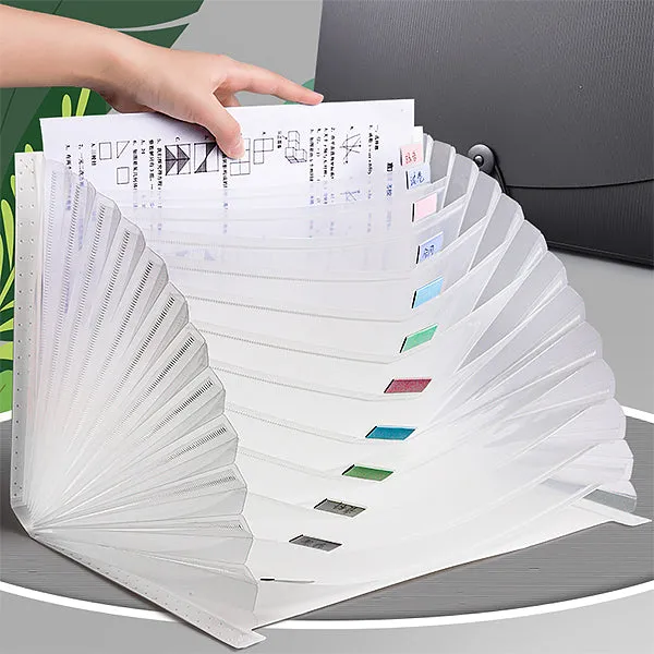 Accordion Expanding File Folder Organizer A4 Size with 13 pockets