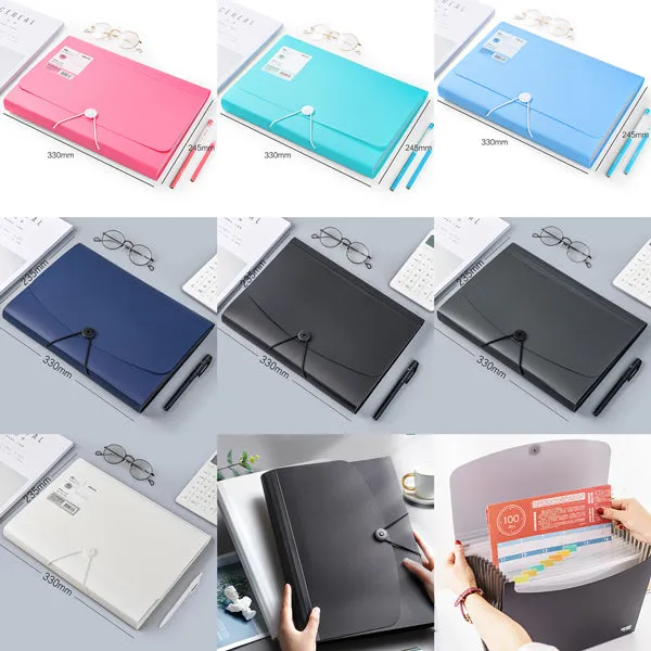 Accordion Expanding File Folder Organizer A4 Size with 13 pockets
