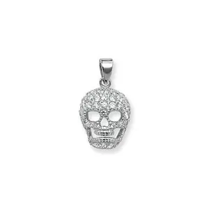 Acotis Silver Pendant Skull Zirconia with Gemstone G6551