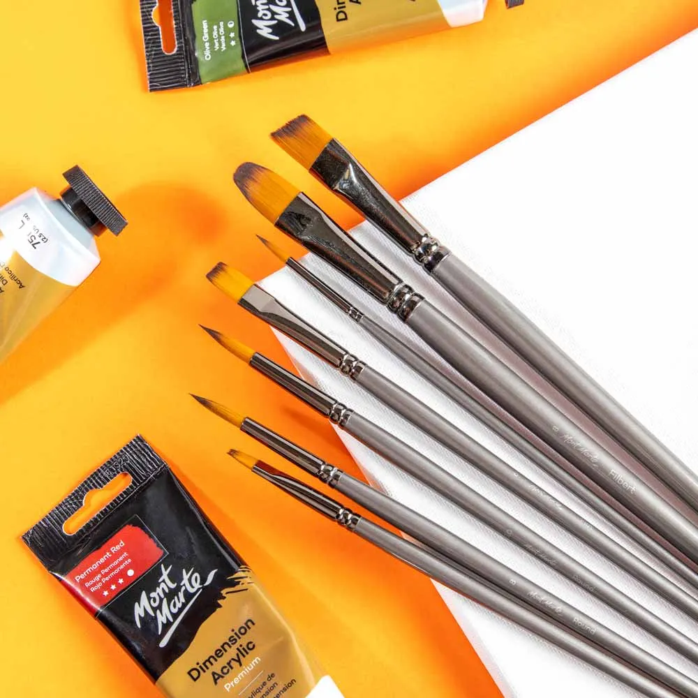 Acrylic Brush Set in Box Premium 7pc