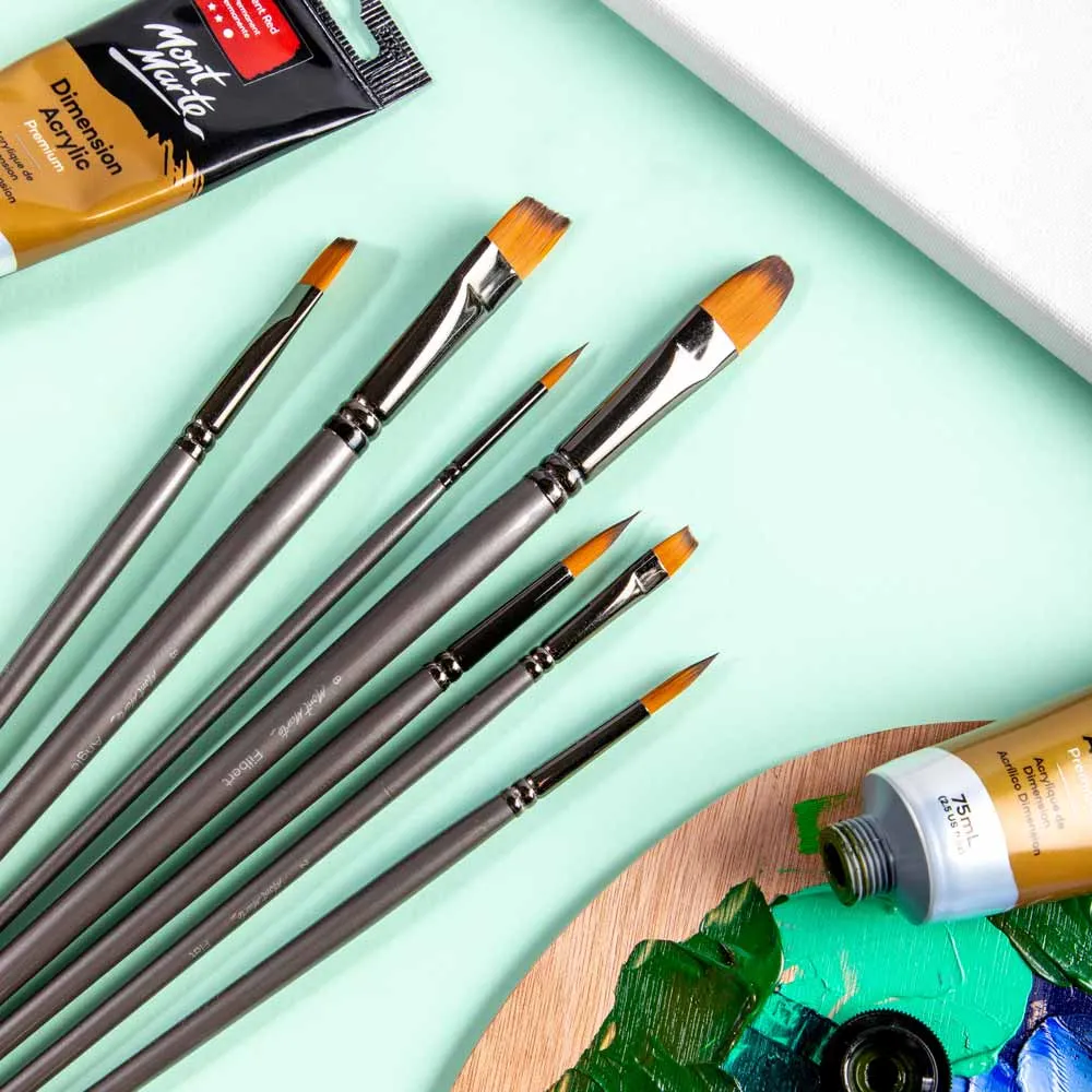 Acrylic Brush Set in Box Premium 7pc