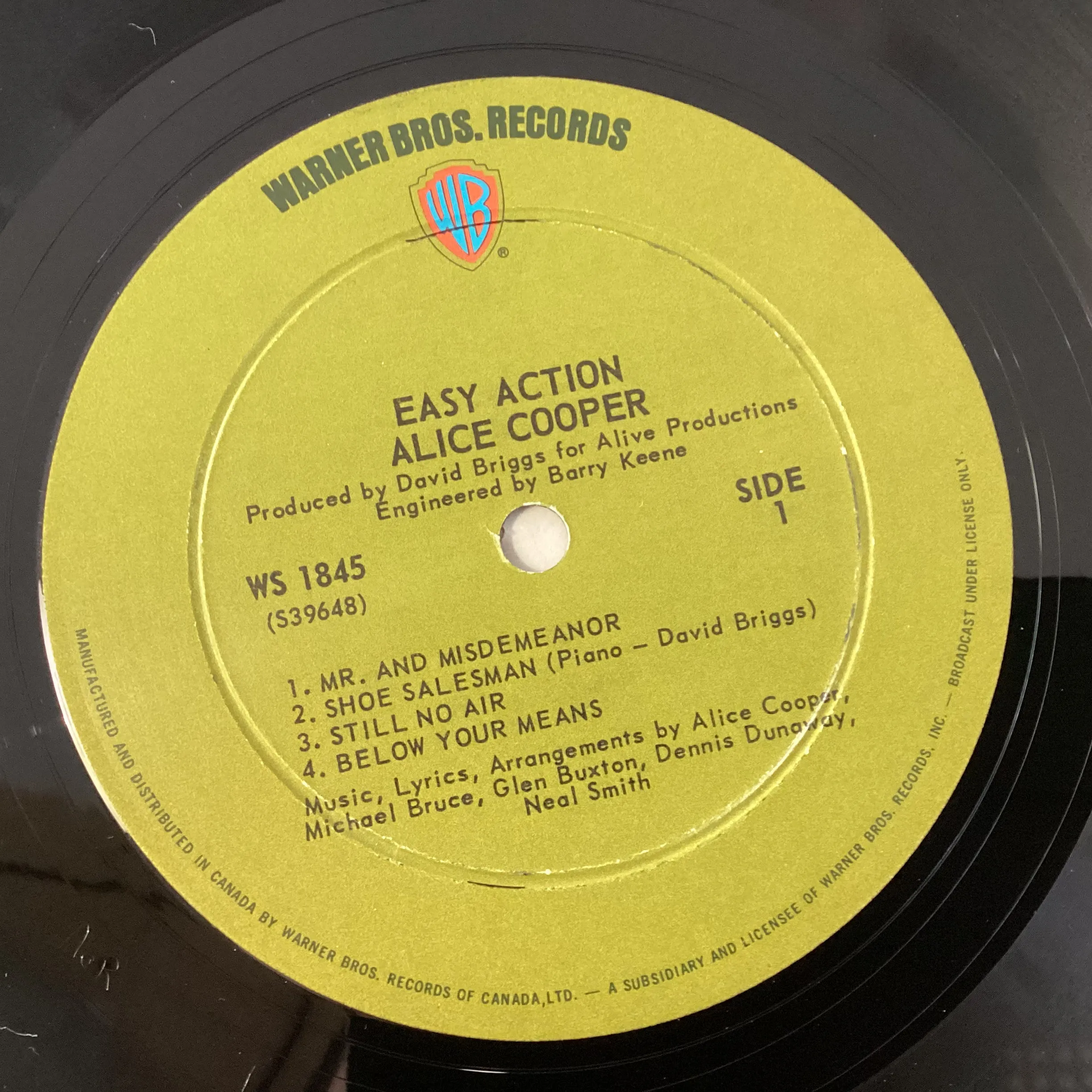 ALICE COOPER = EASY ACTION (CDN 1970) (USED)