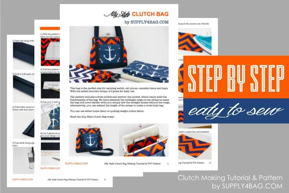 Ally Clutch Bag Making Tutorial & PDF Pattern
