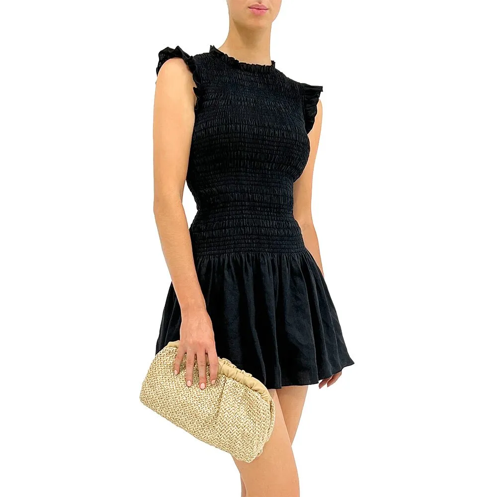AMALIA Pleated Woven Clutch