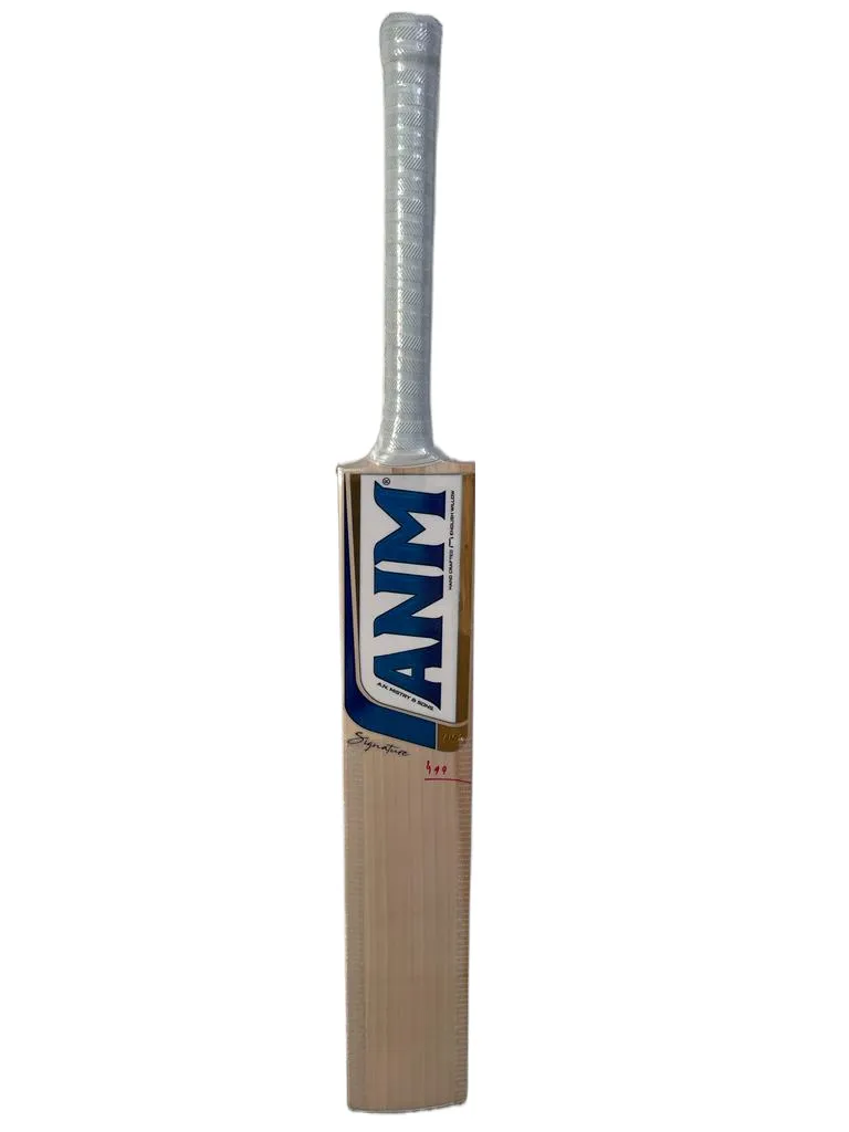 ANM Signature Edition Top Grade 1 English Willow Cricket Bat (Leather Ball)