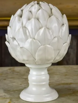 Antique earthenware artichoke sculpture