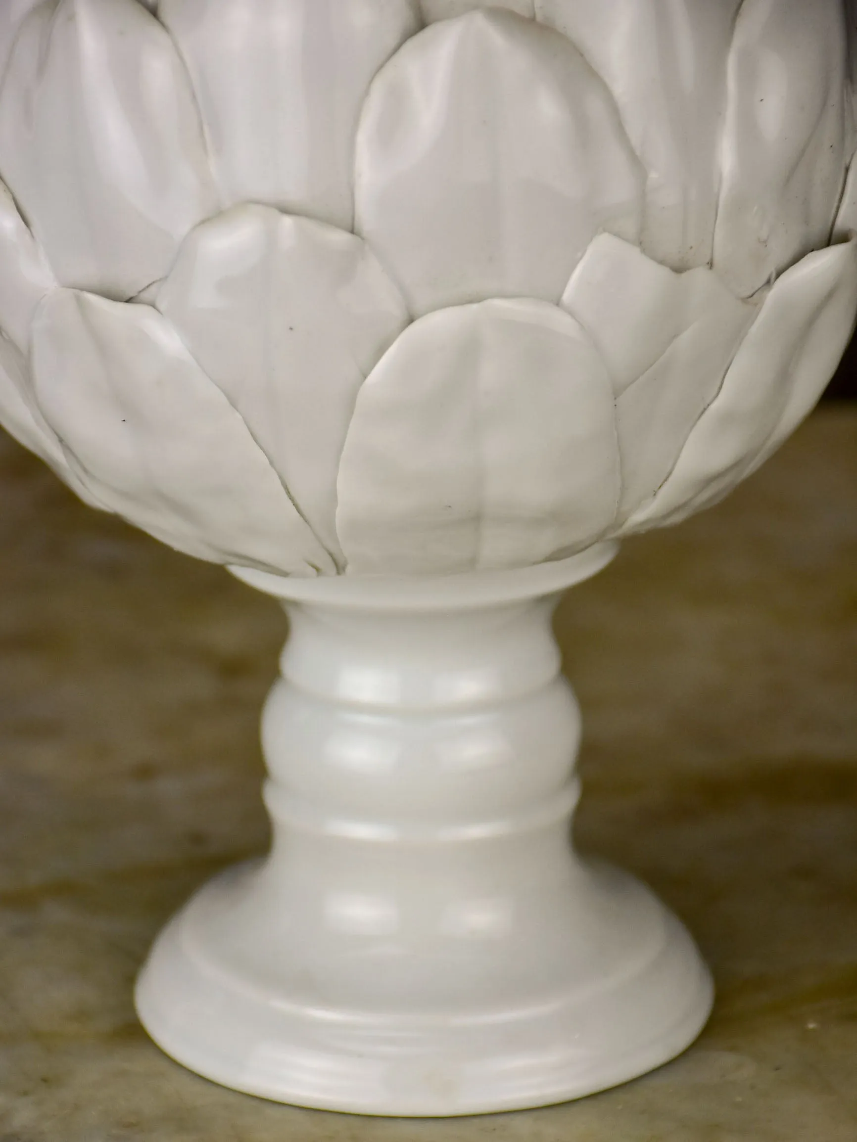 Antique earthenware artichoke sculpture