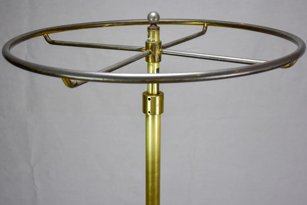 Antique French clothes rack display from a boutique - brass
