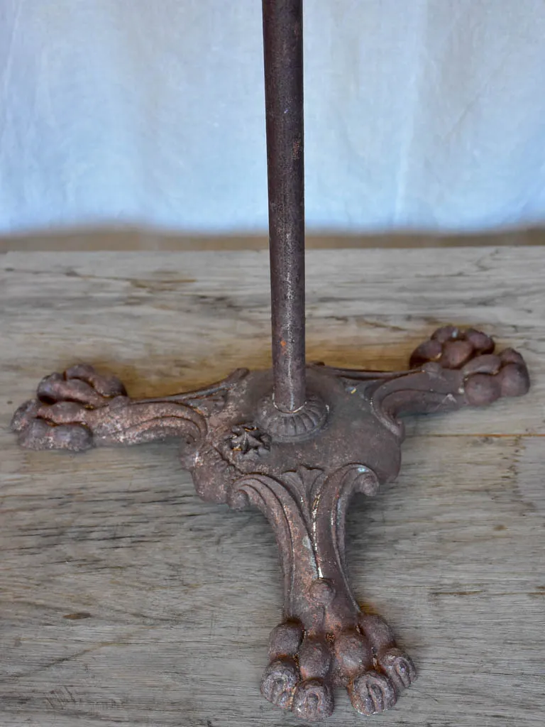Antique French garden table with claw feet