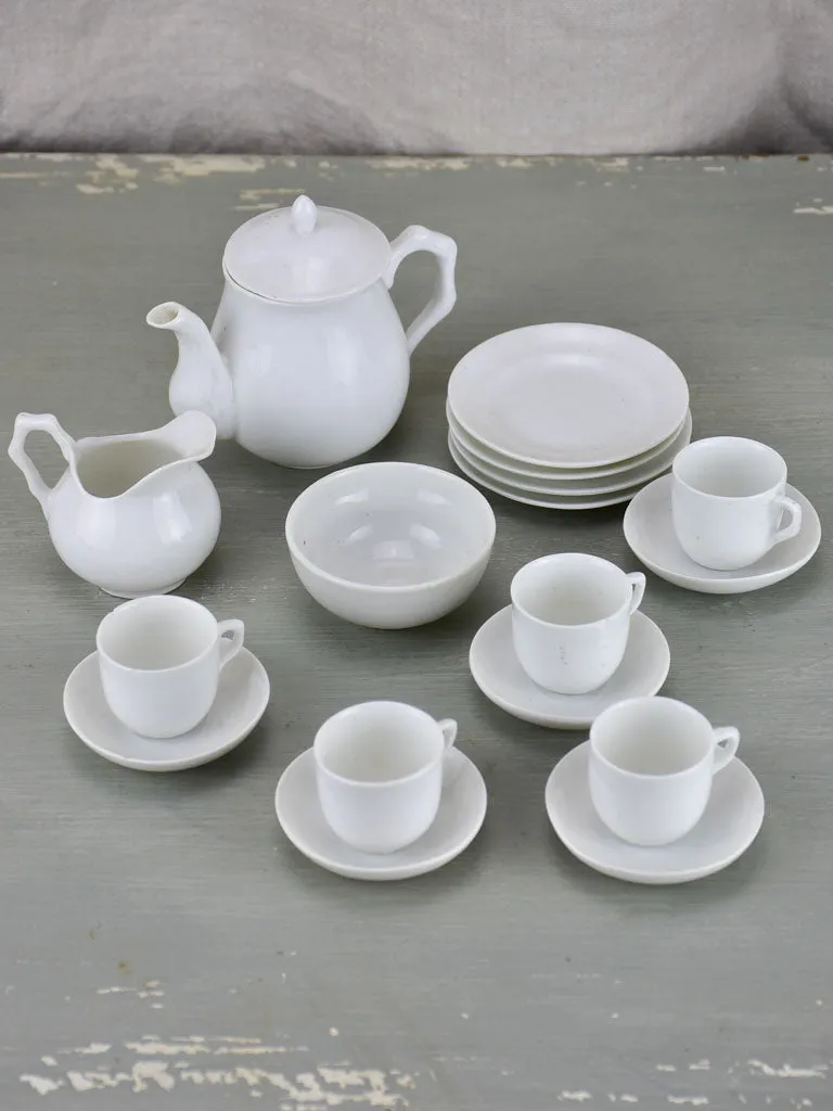 Antique French porcelain children's toy tea set