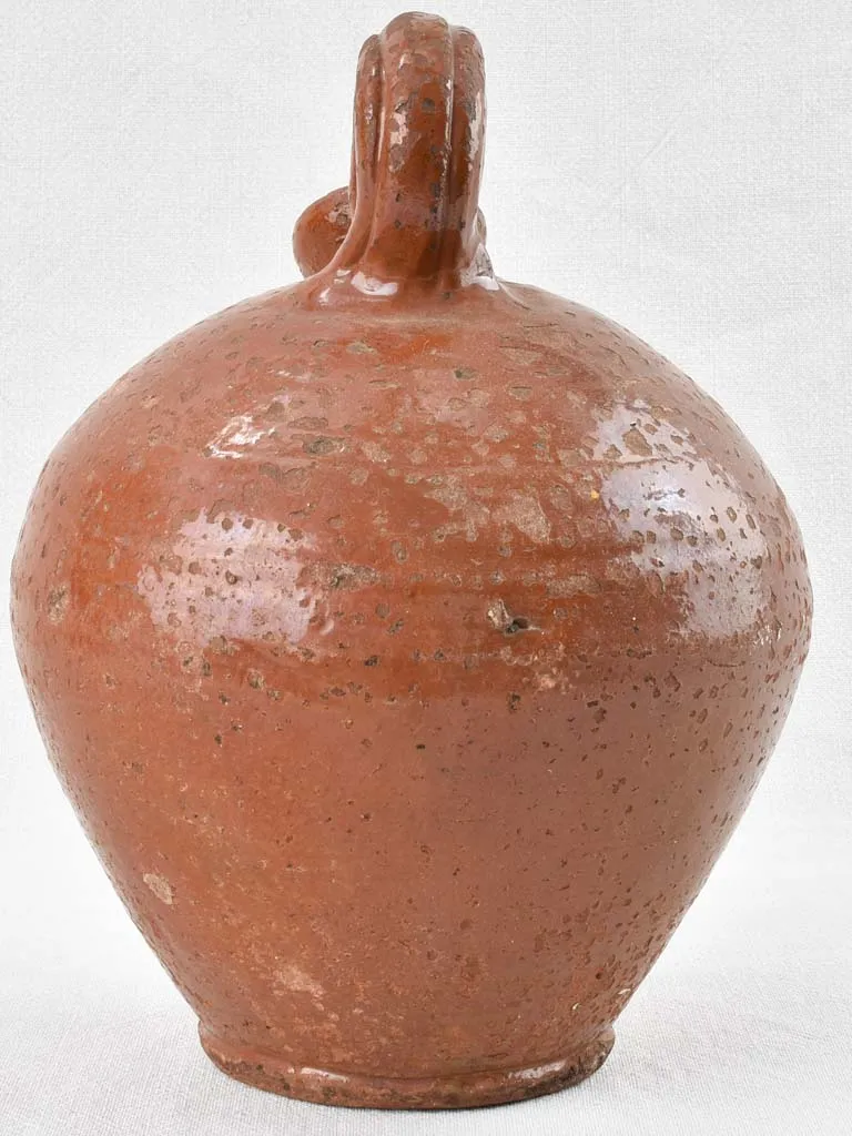 Antique oil pitcher with brown glaze - Pyrenees 12½"