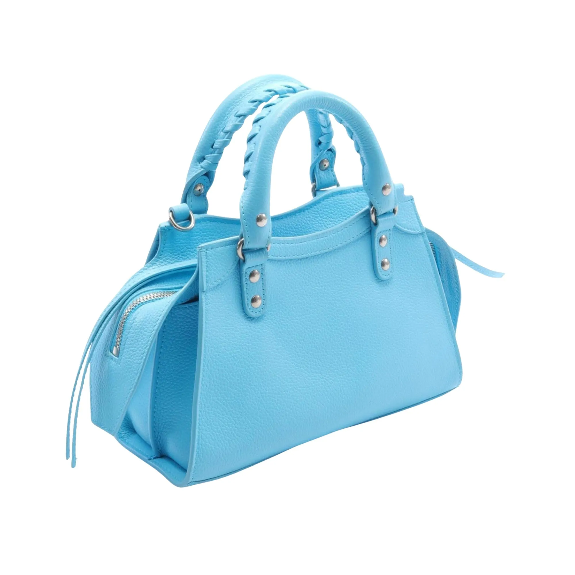 Balenciaga City mini Blue Leather Bag