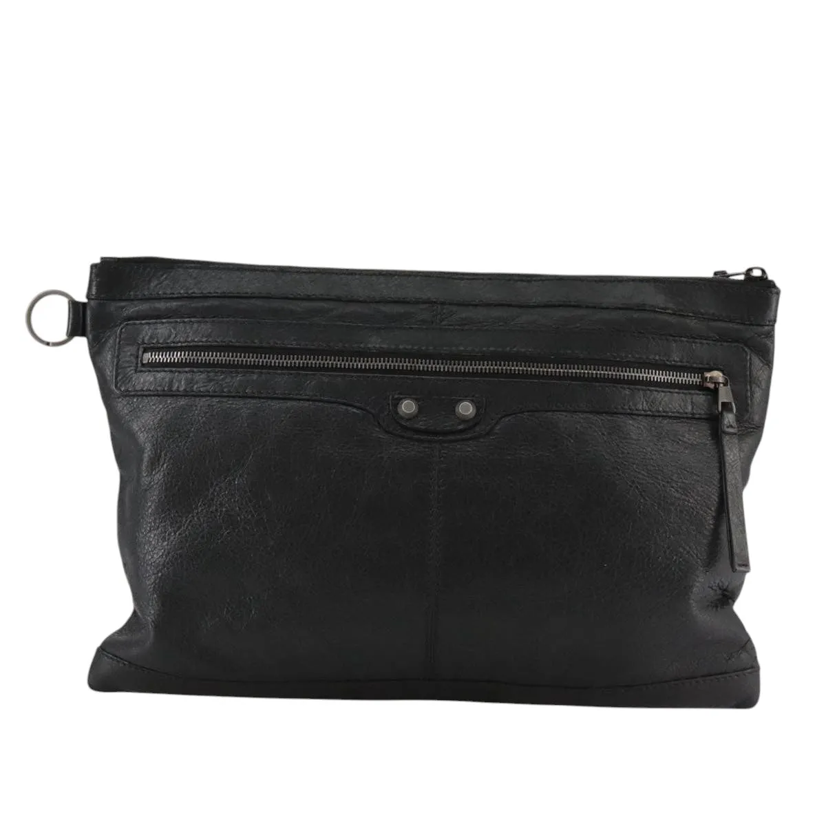 Balenciaga Clip Black Leather Bag