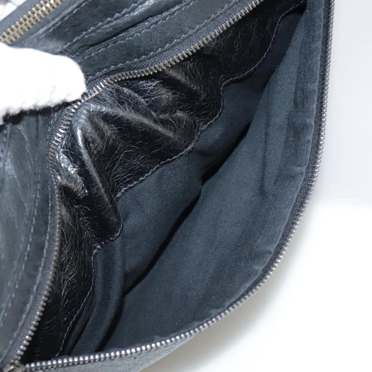 Balenciaga Clip Black Leather Bag