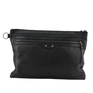 Balenciaga Clip Black Leather Bag