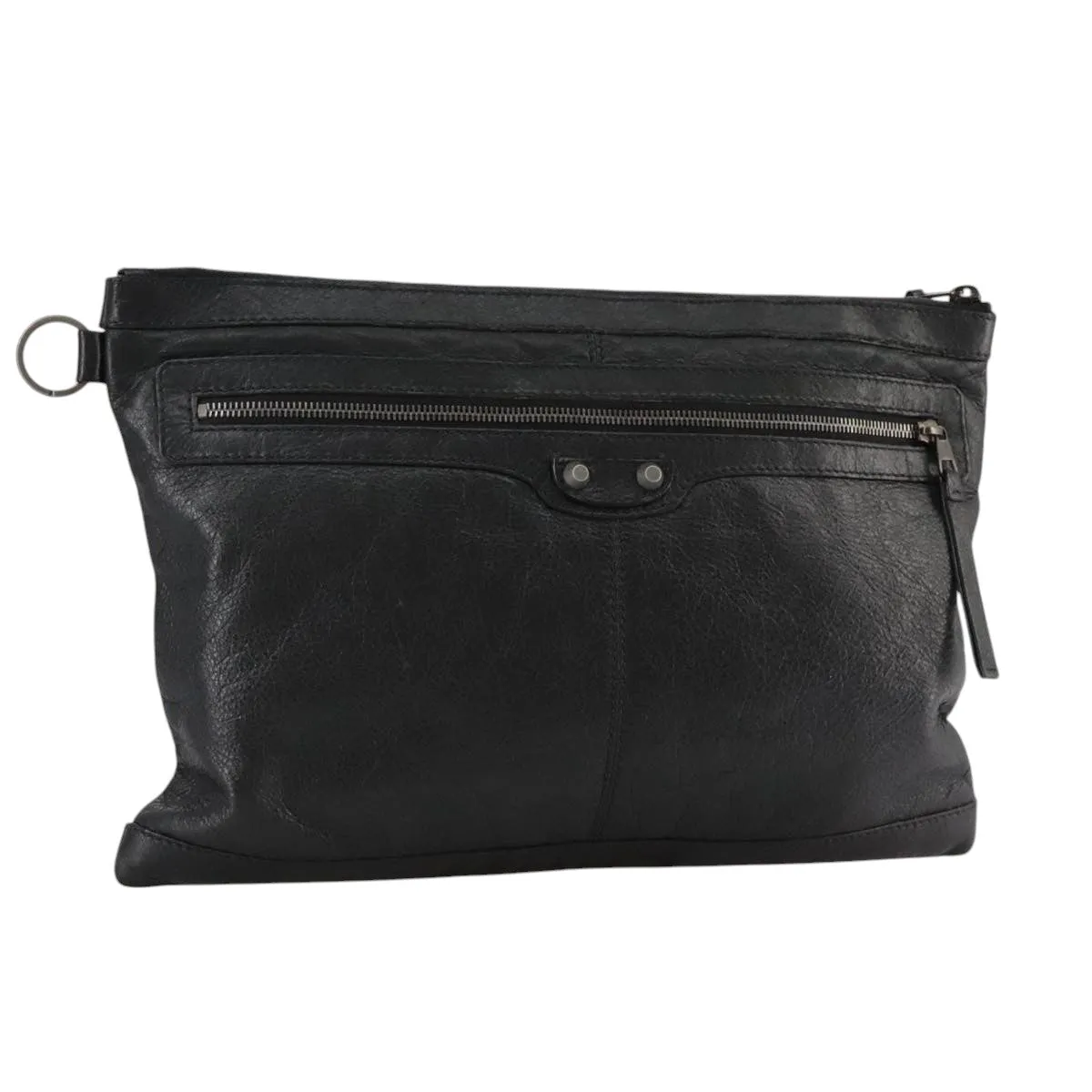 Balenciaga Clip Black Leather Bag