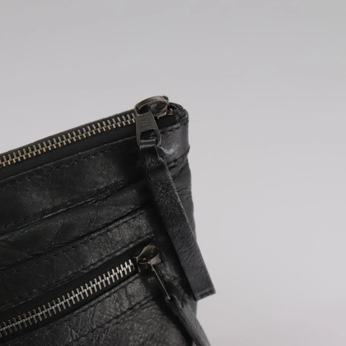 Balenciaga Clip Black Leather Bag