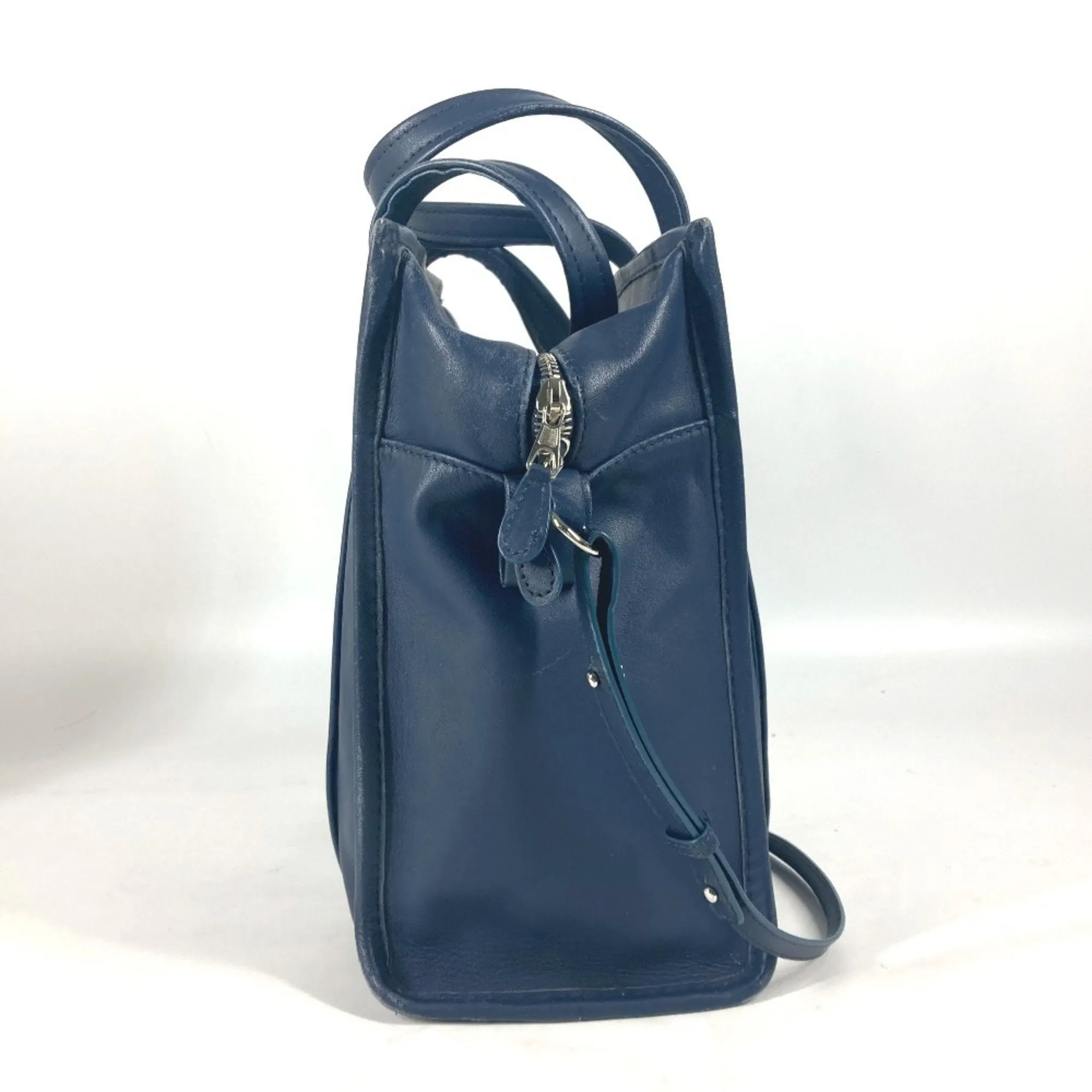 Balenciaga Navy Leather Bag