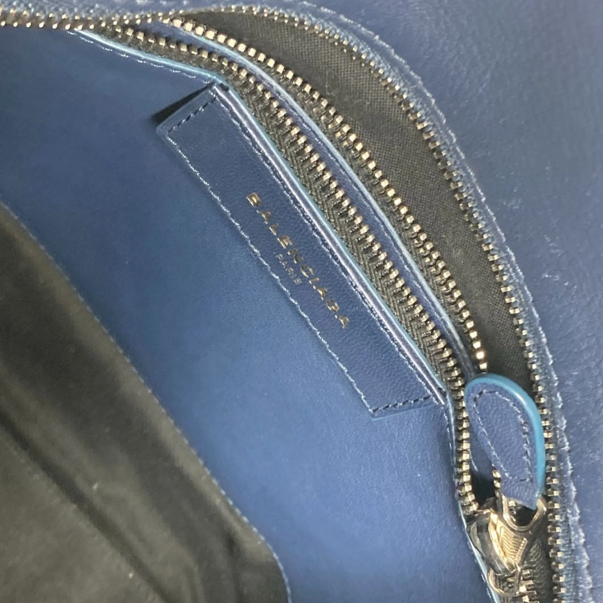 Balenciaga Navy Leather Bag