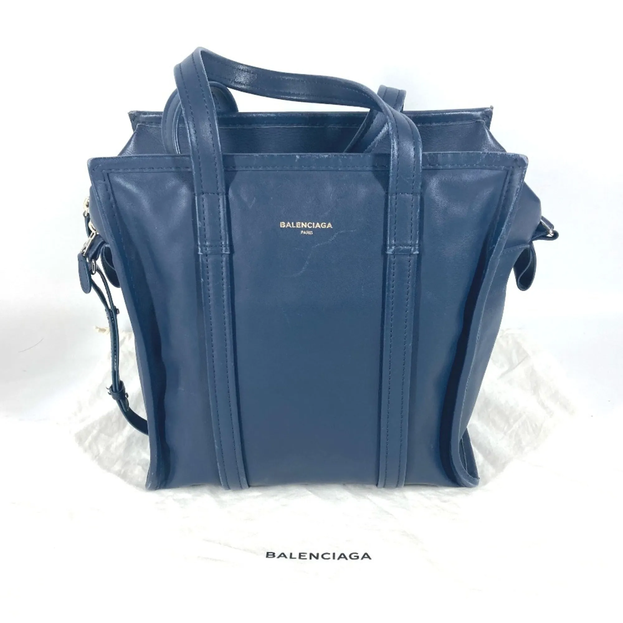 Balenciaga Navy Leather Bag