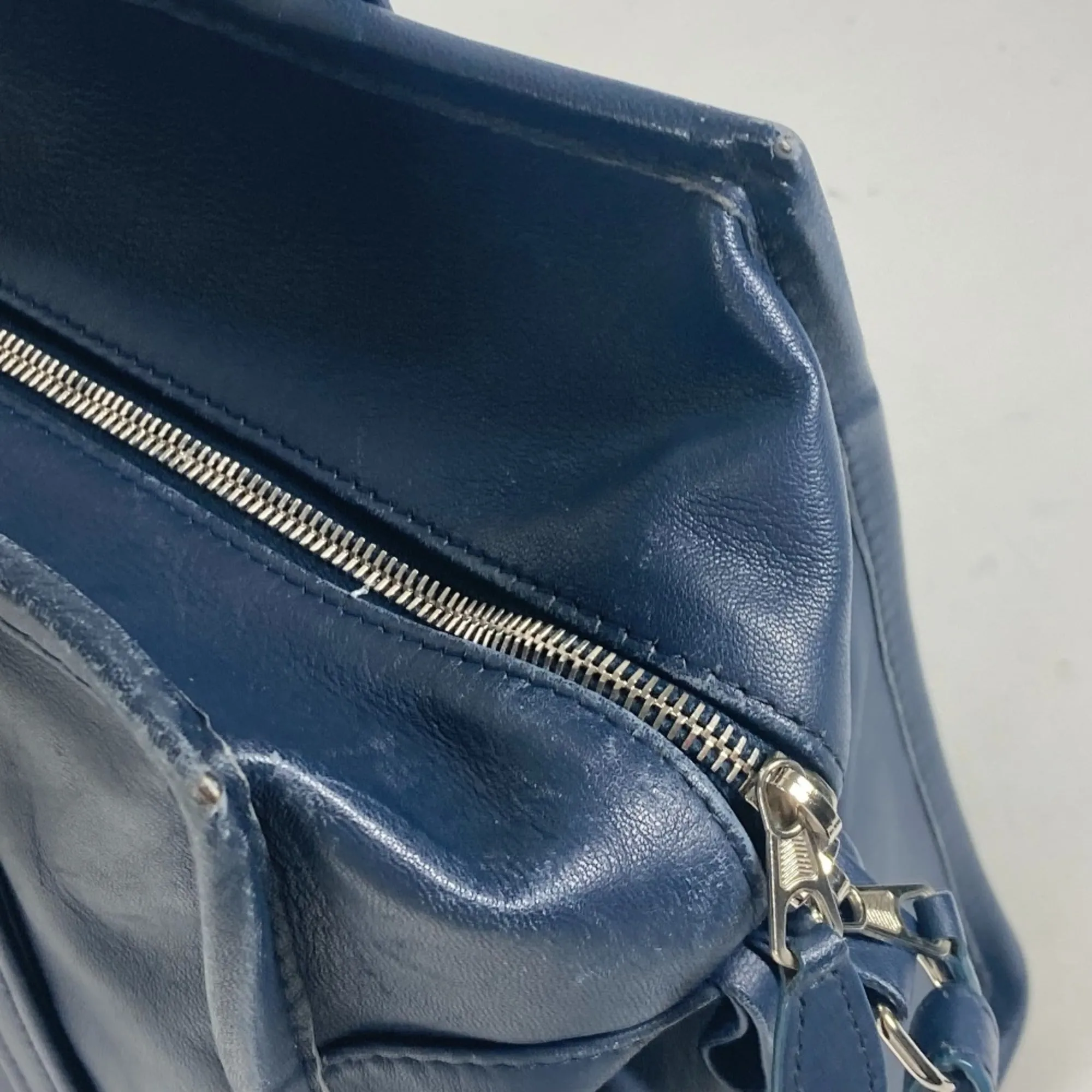 Balenciaga Navy Leather Bag