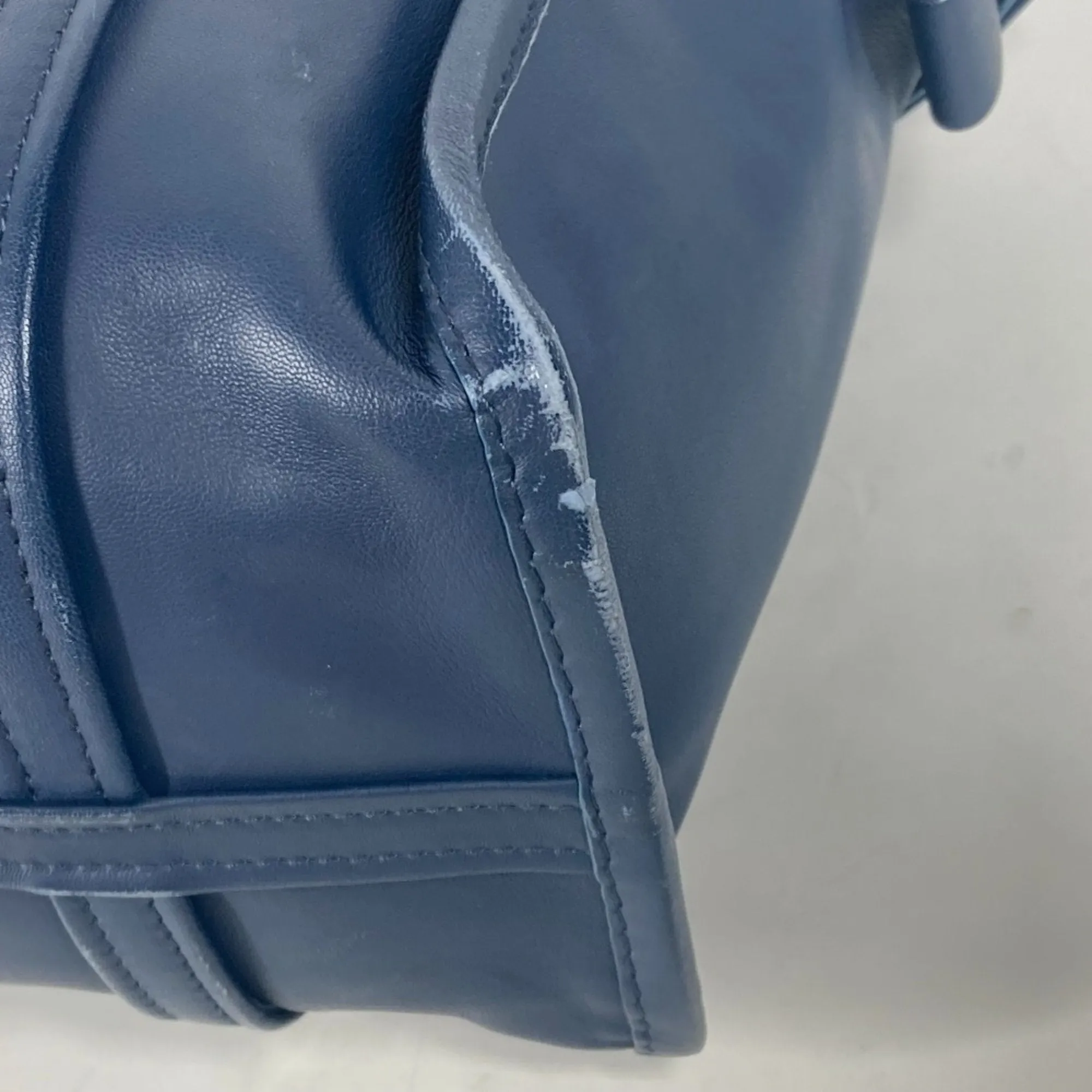 Balenciaga Navy Leather Bag